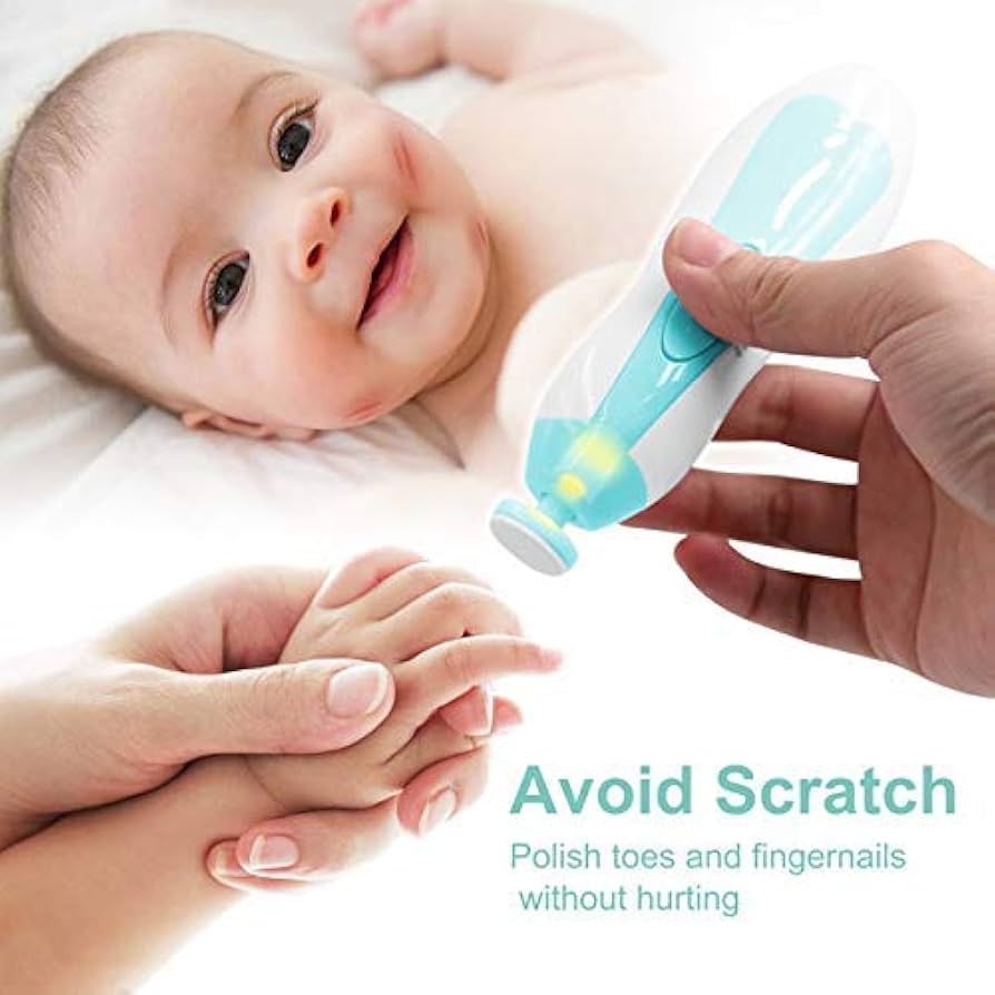 Electric Baby Nail Trimmer With Grinding Heads For Newborn Infant And Toddler