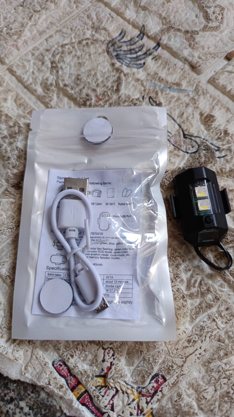 Mini Led Strobe Lights Waterproof Lights Lightweight Rub Led Lights Drone Strobe Lights Vehicle Anti-collision Strobe Light Bike Motorcycle Lights Use Recharge  Multi-colors