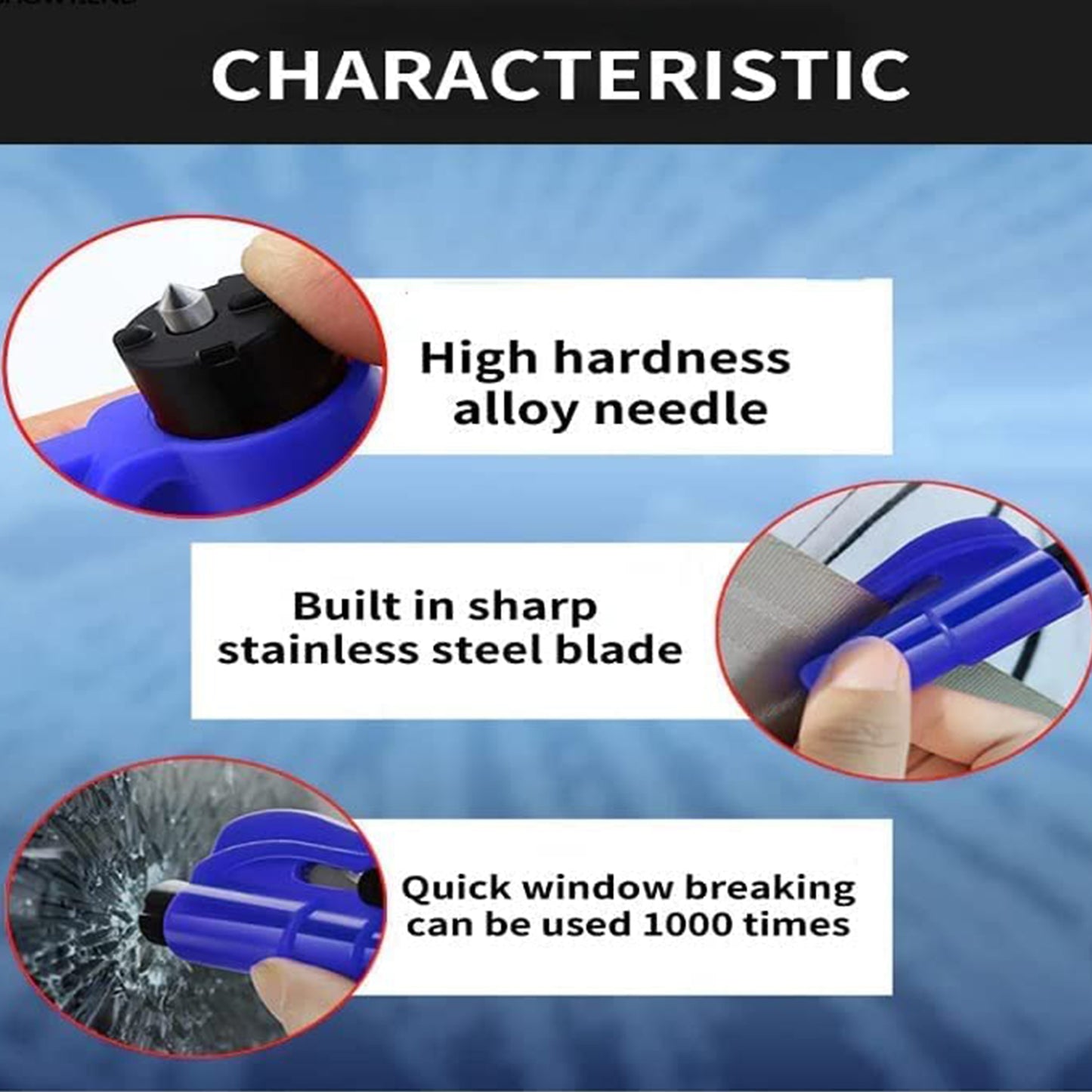 2 In 1 Emergency Safety Cutter With Key Chain Small Portable Handy Emergency Safely Glass Breaking  Seat Belt Cutting Keychain Tool