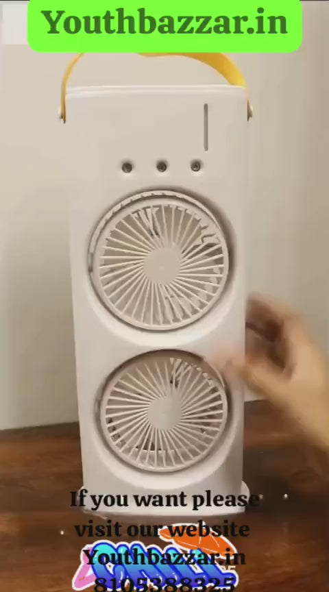 Electric Fan Desktop Double-head Powerful Air Cooler (1 Pc  With Remote)