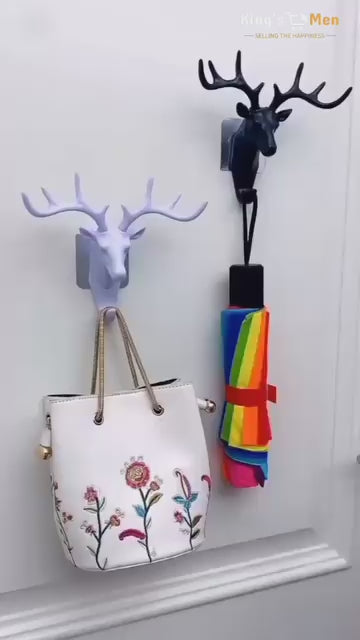 Deer Head Self Adhesive Wall Door Hook Hanger