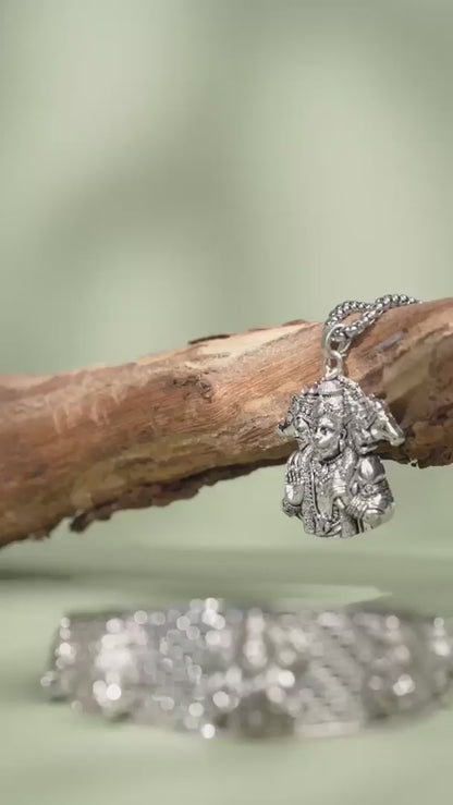 5-Mukhi Hanuman Kada with 5-Munjai Hanumna Pendant with Chain