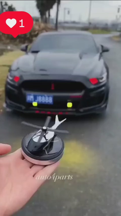 Solar-powered Rotating Helicopter Car Air Freshener